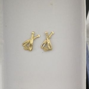 10k gold baseball earrings.